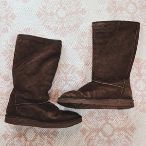UGG Australia Brown Sherpa Fuzzy Slip On Boots
